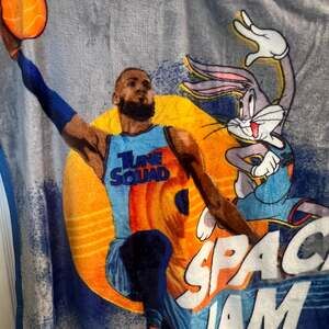 Space Jam Looney Tunes Tune Squad Throw Blanket 40x50 VGUC